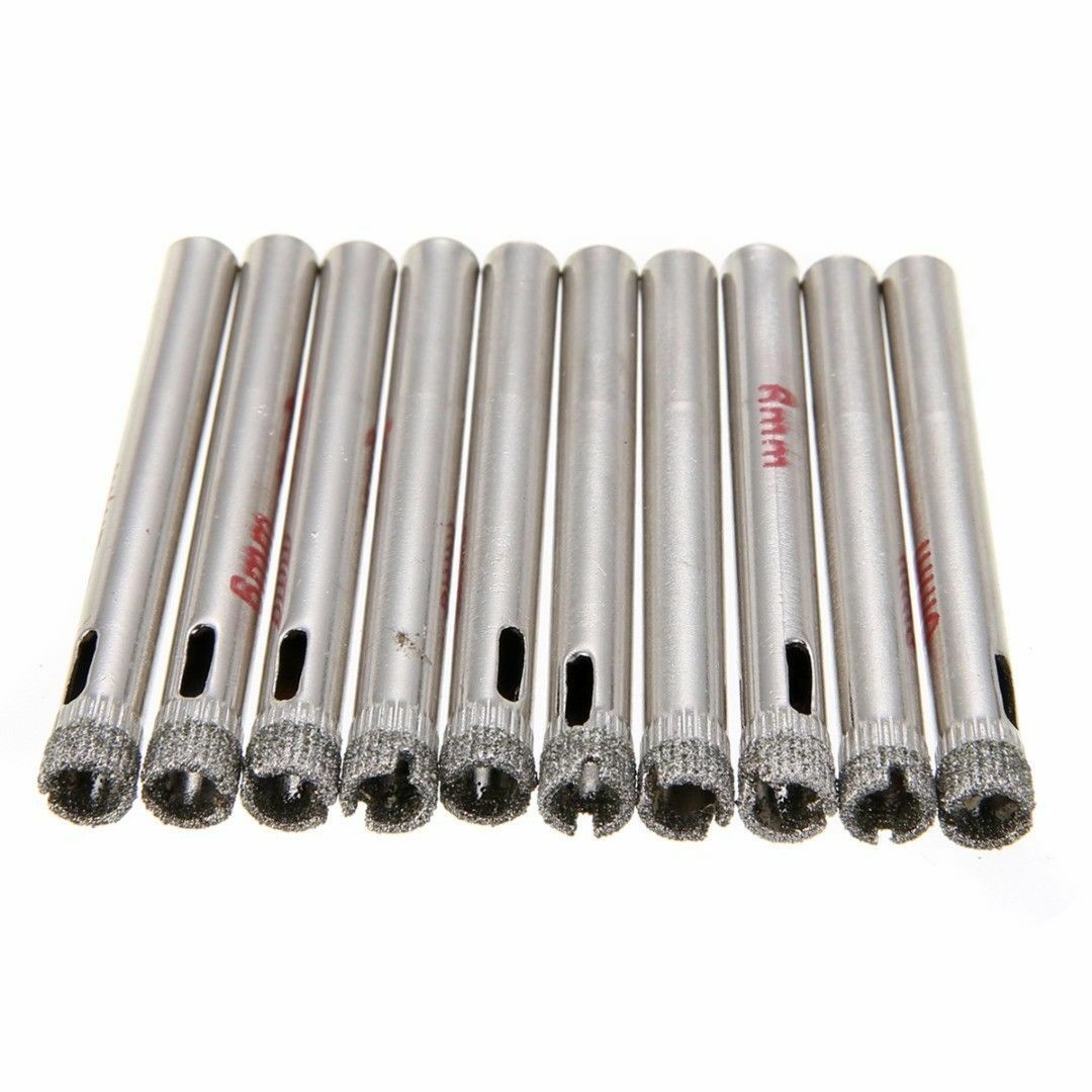 10PCS 6mm Diamond Holesaw Tile Glass Slate Porcelain Marble Drill Bits Tool