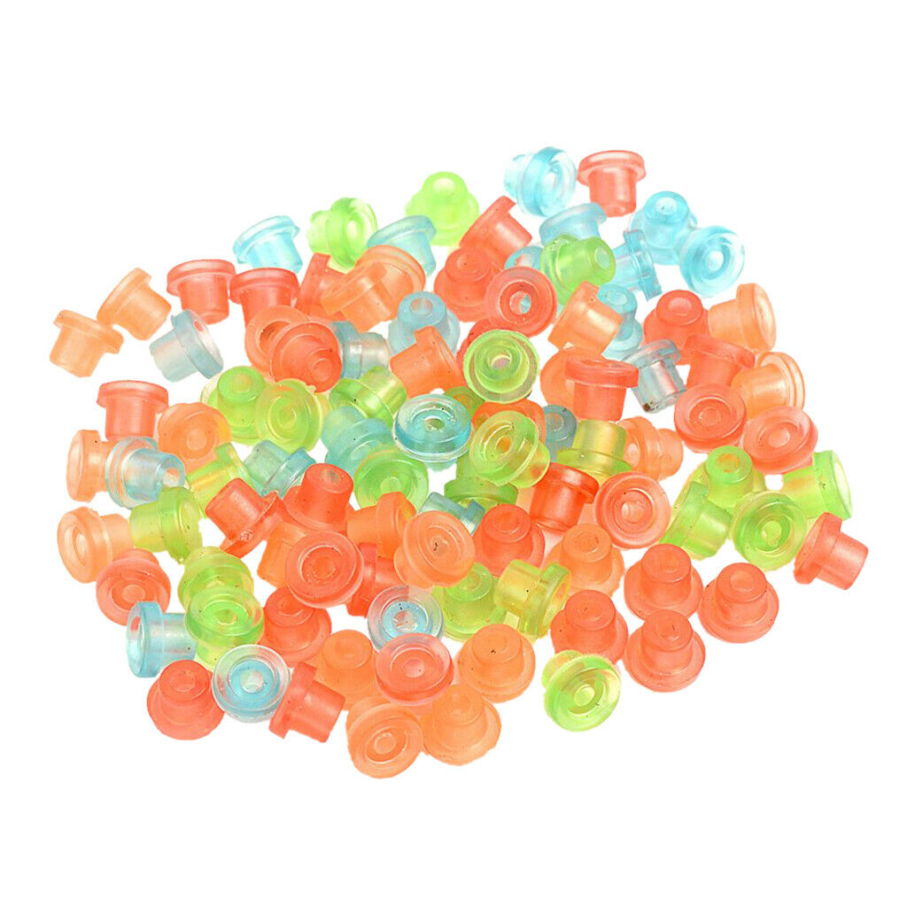 100PCs Colorful Plastic Grommets Nipples for Tattoo Machine Needles Supplies
