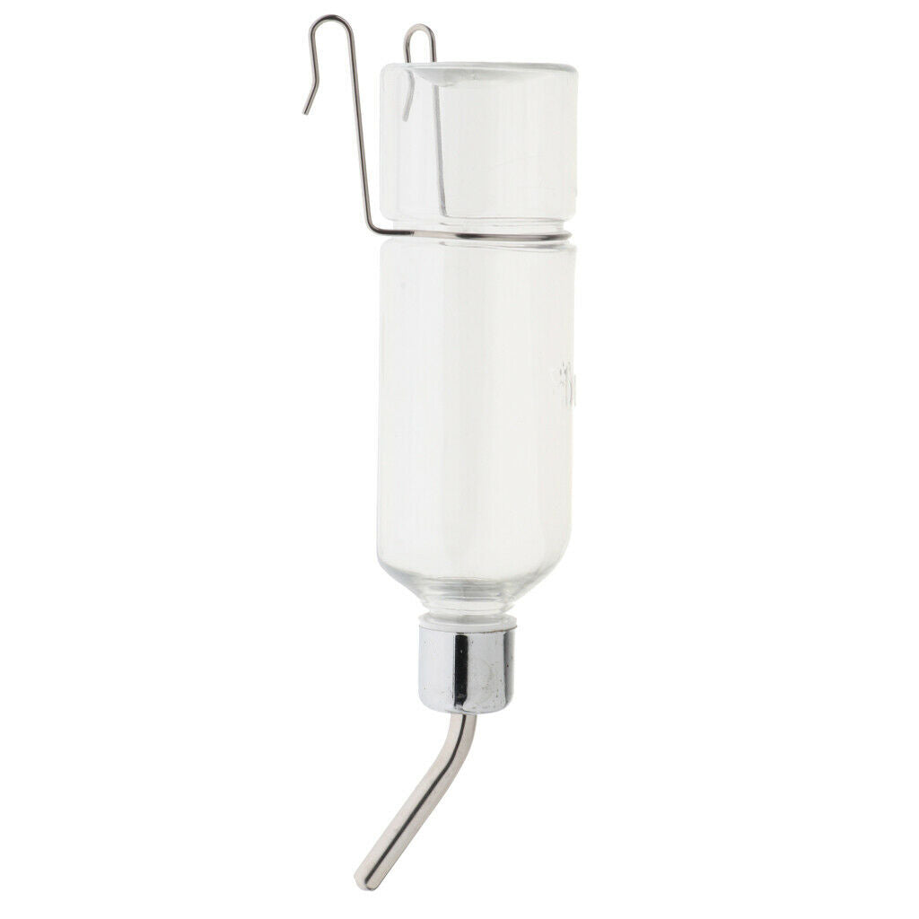 2 Pcs Plastic Water Bottle with Ball Valve for Small Pet Chinchillas Guinea Pigs