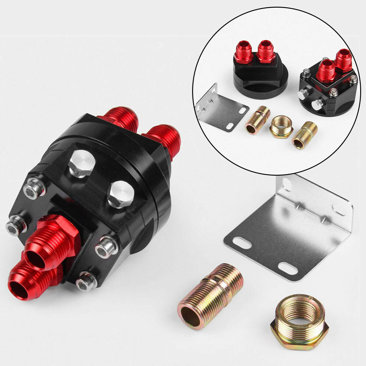 1Set Oil Filter Relocation adapter Sandwich Fitting Adapter Kit 3/4X16 / 20X1.5