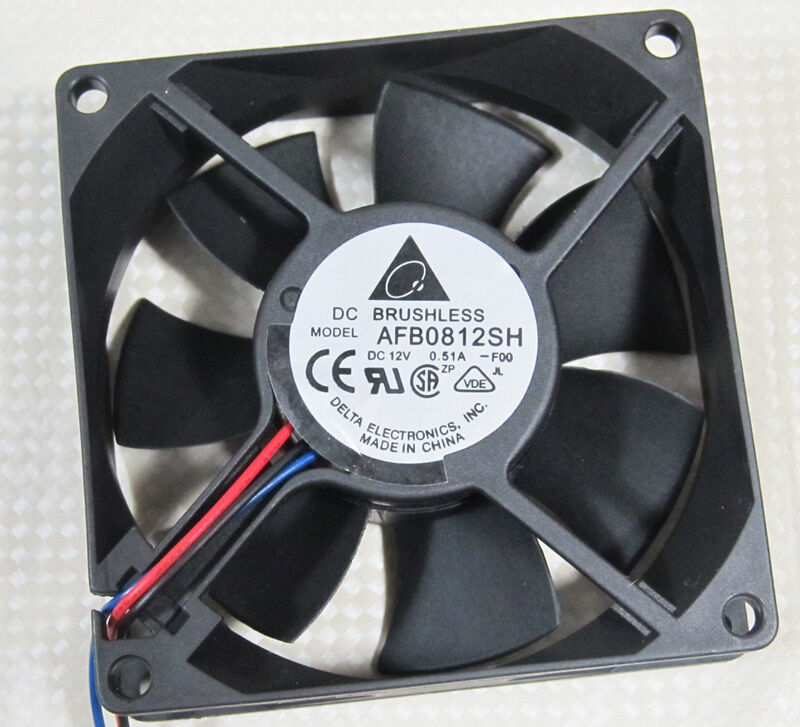 5pcs NEW Delta AFB0812SH 80x80x25mm 8025 12V 0.51A 46CFM DC Brushles Cooling Fan