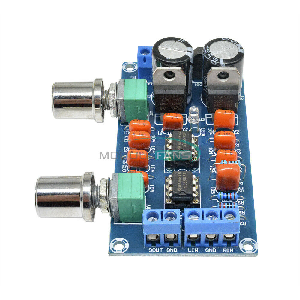 Low-pass Filter NE5532 Subwoofer Process Circuit For Amplifer Board AC 9V -15V