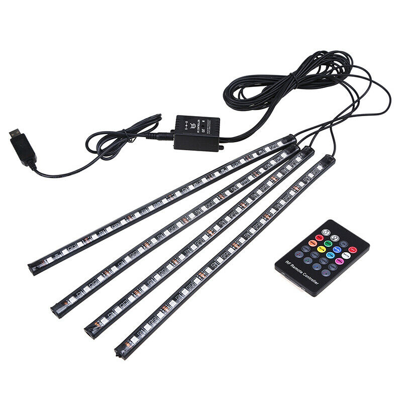 18 LEDs Colorful Car Interior RGB Decorative Atmosphere Wire Strip Light Lamp