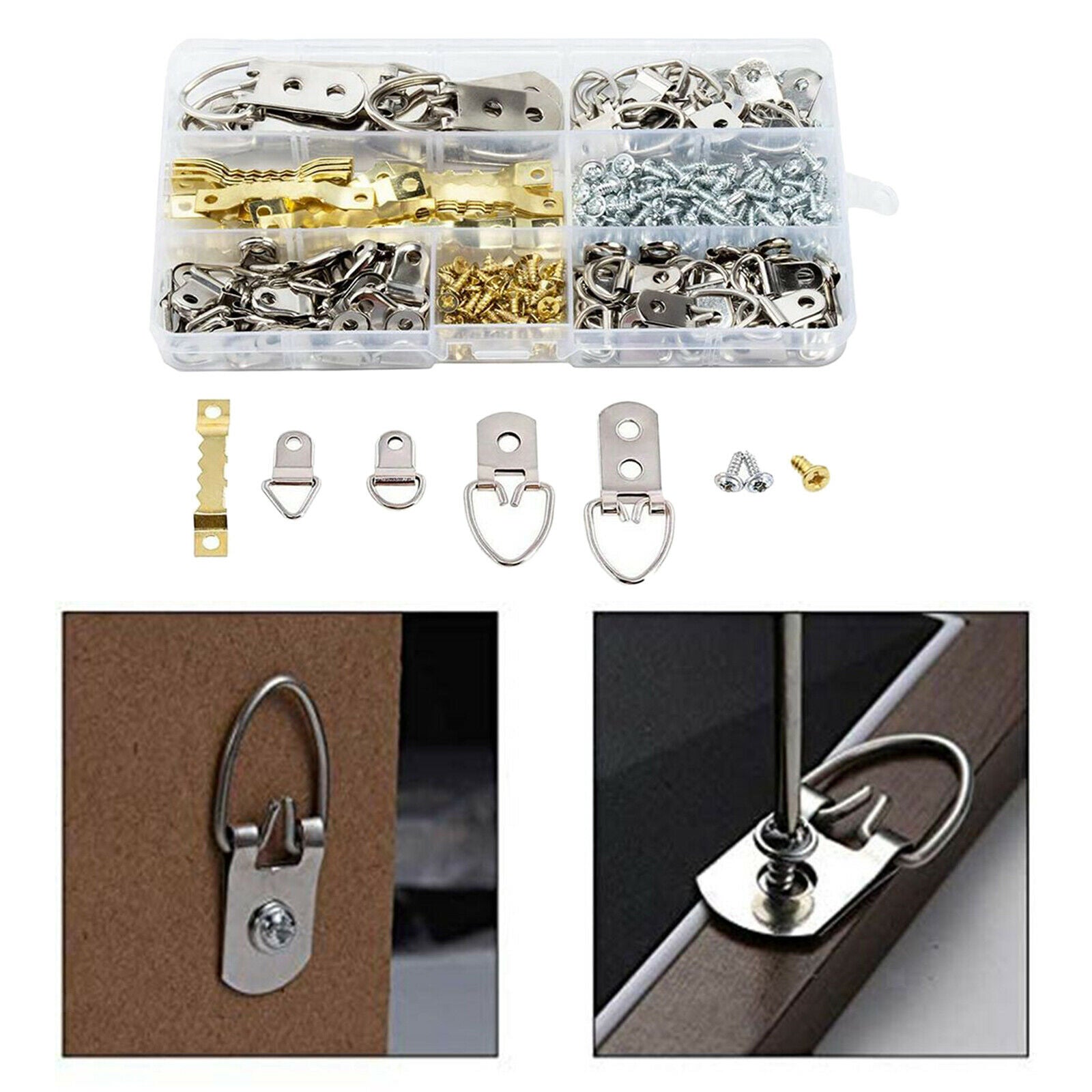 270Pcs Metal Picture Frame Hangers Art Oil Painting Mirror Hooks Fixing