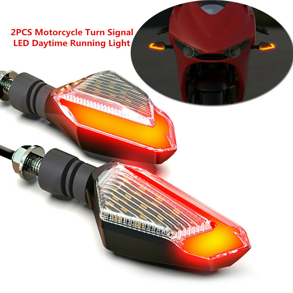 2PCS Motorcycle Turn Signal 22 high-bright LED chips LED Daytime Running Light