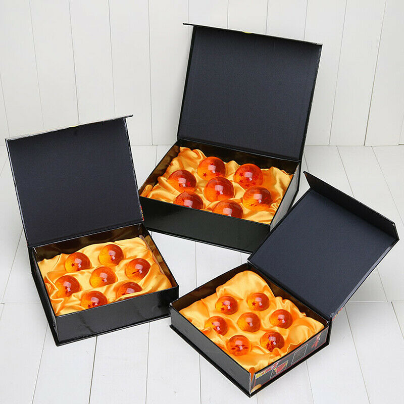 7pcs/set Dragon big 3.5cm 4cm 5.7cm 7 Stars Crystal Balls PVC Action FigureFCA