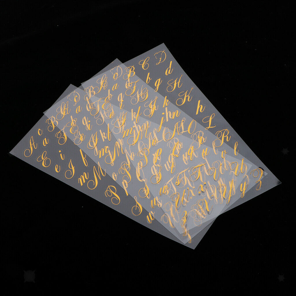 3 Self-adhesive Sheets of The Alphabet Stickers for The