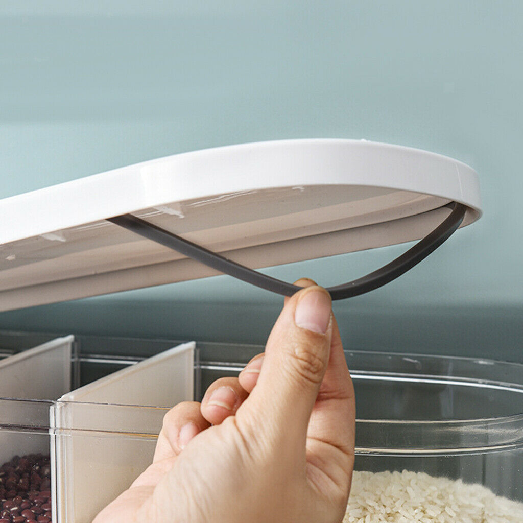 12L Automatic Rice Dispenser,Plastic Food Stroge Container w/ Lid,Moisture Proof