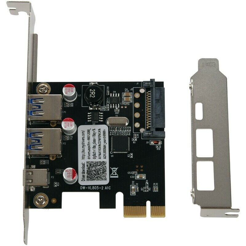 Usb 3.1 Type C Pcie Expansion Card Pci-E To 1 Type C And 2 Type A 3.0 Usb AdapI2