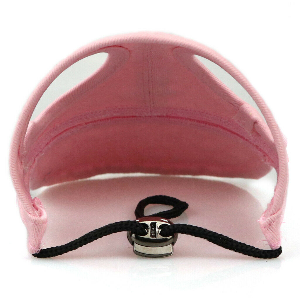 Baseball Hat Sun-shading Bucket Cap with Ear Holes For Dogs Pet Cats Pink XL