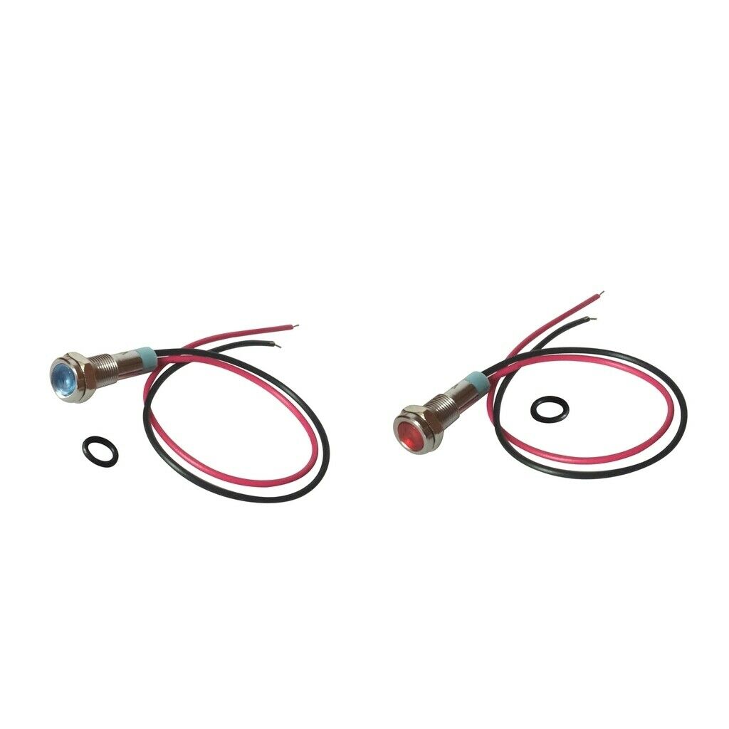 2Pcs 6mm 220V LED Indicator Light Lamp Pilot Dash Car Vehicle Motorcycle Boat