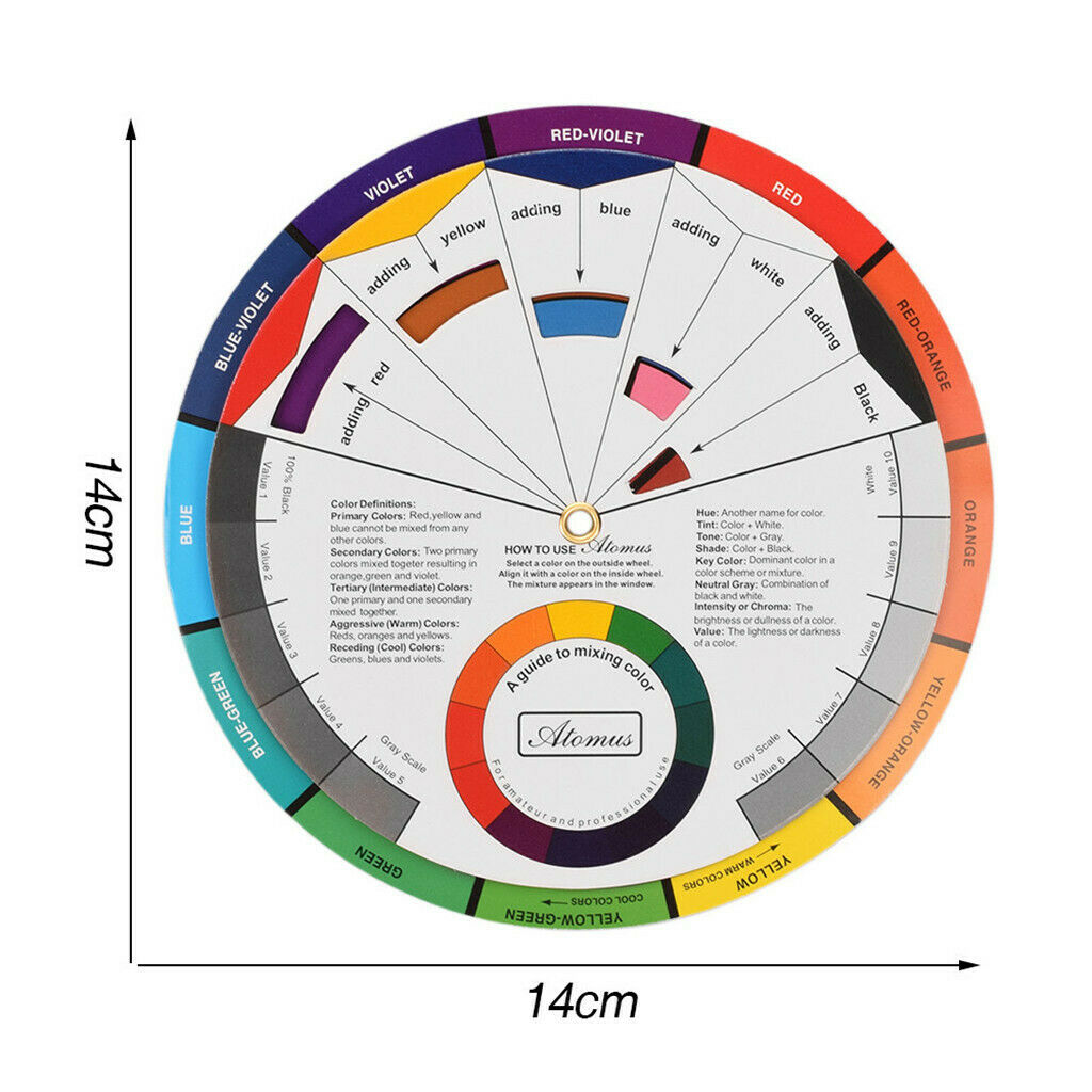 Makeup Color Mixing Guide Chart Plate For Eyebrow Microblading Crafts DIY