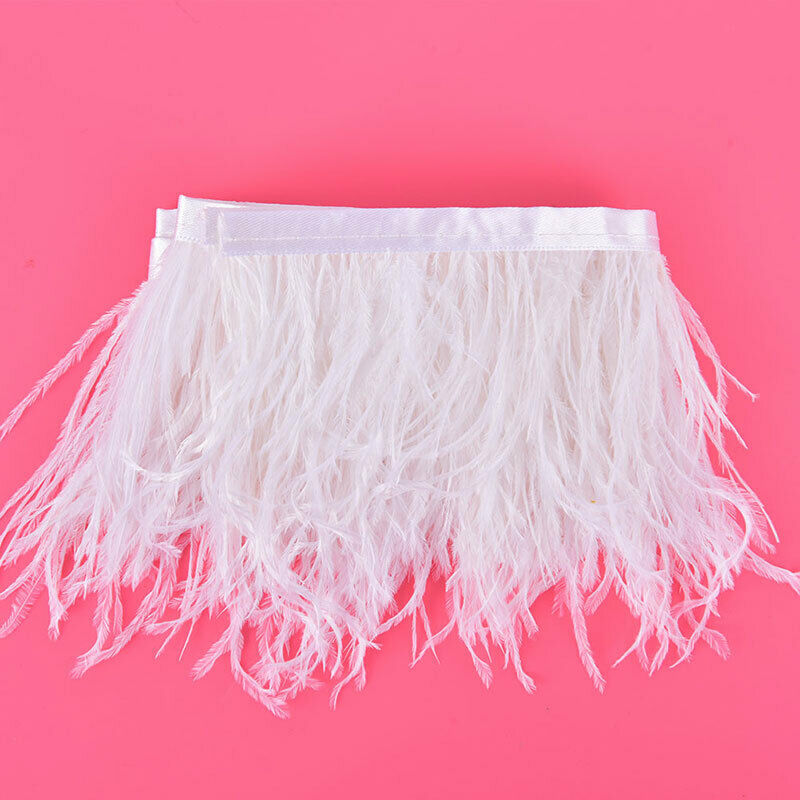 Ostrich Feather Trims Ribbon 8-10cm Ostrich for Clothing Sewing Feathers .l8
