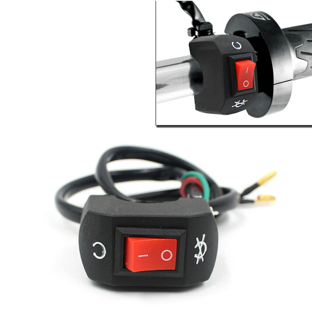 2pcs 7/8inch 22mm Motorcycle Handlebar Grip Stop Kill Switch, Horn On Off Button