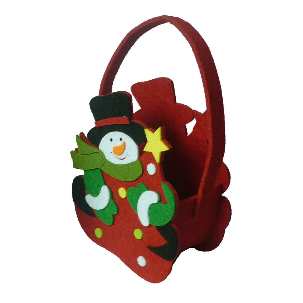 Premium Felt Snowman-Shape Gift Bags, Party Favor Bags with Handle for Christmas