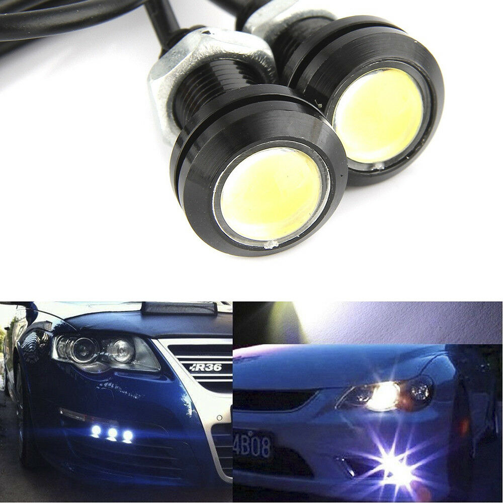2x White DC12V 9W Eagle Eye LED Daytime Running DRL Backup Light Car Auto Lamp