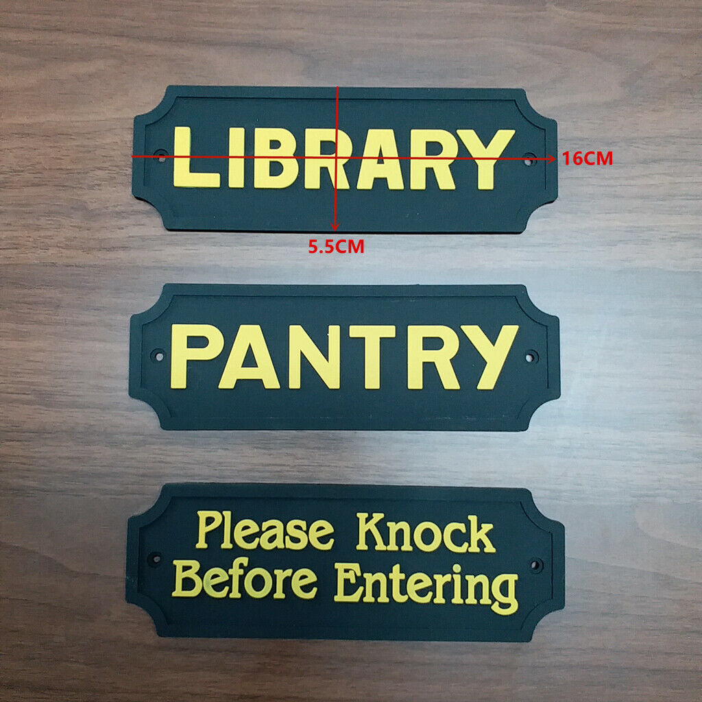 Black Statement Plaque Garden Wall Door Sign PANTRY