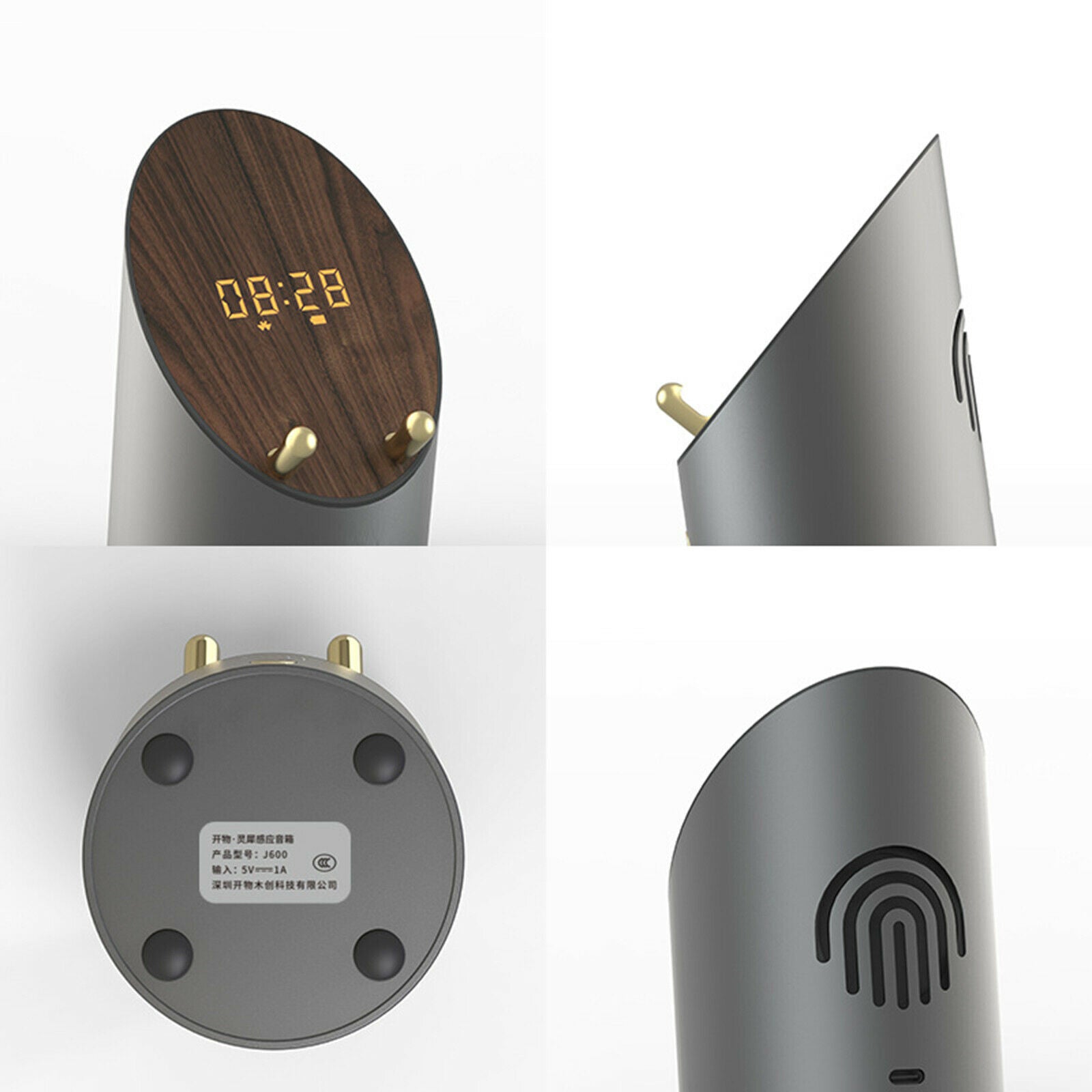 Wireless Speakers Phone Holder Alarm Long Battery Life for Home Outdoors