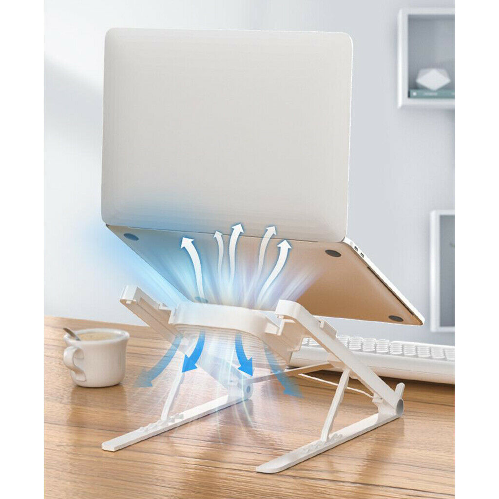 Portable Foldable Laptop Stand Table Riser Adjustable with Fan for