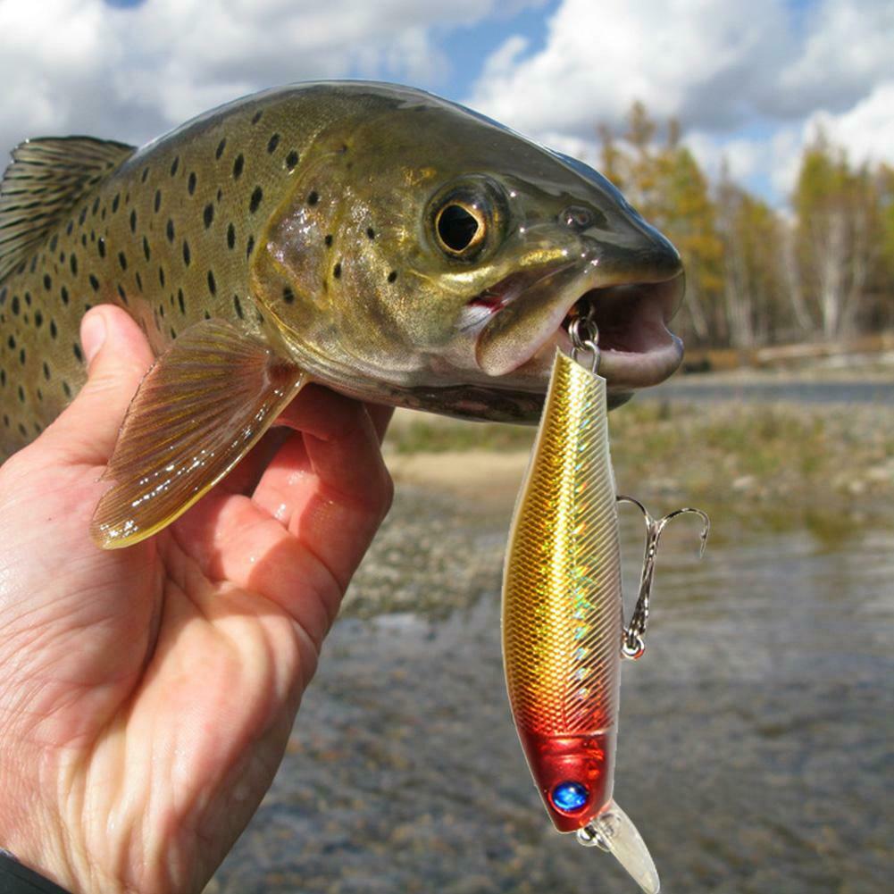 8pcs Minnow Fishing Lures 11cm Artificial Hard Bait Wobblers Crankbait Carp @