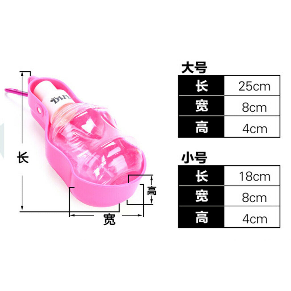 Portable Dog Water Bottle Pet Cat Foldable Drink Bowl Feeder 250ml Green