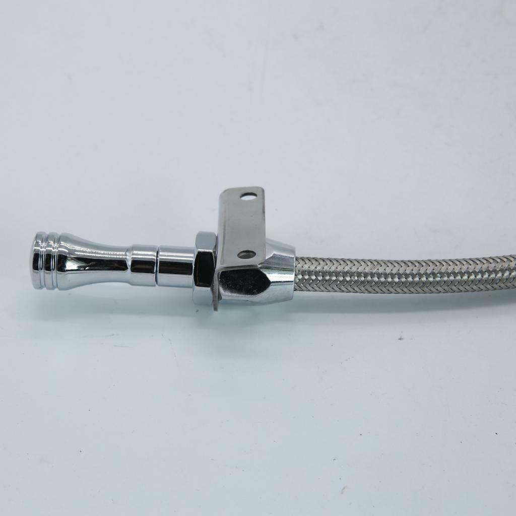 Chrome Car Flexible Transmission Dipstick Fit for Chevy GM TH350 SBC BBC Tranny