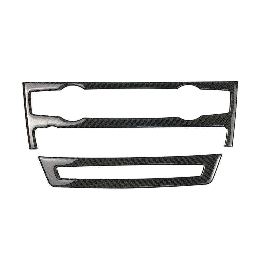 2x Carbon Fiber Control Panel Interior Trim For BMW e70 e71 X5 X6 2008-2013
