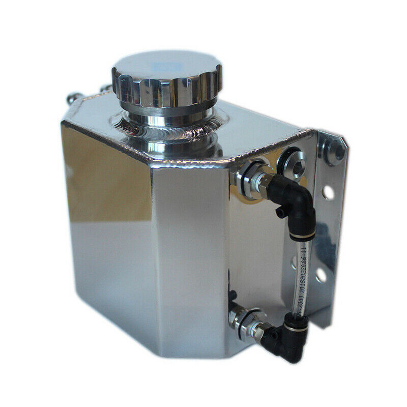 Universal Vehicle Aluminium Coolant Tank 1000ml (1L) Oil Catch Can Breather Tank
