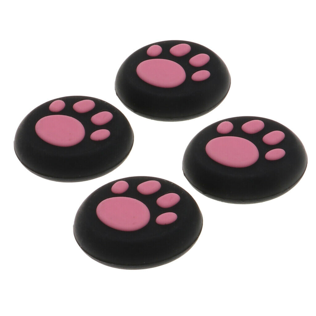 Set of 4 Pink Cartoon Cat Claw Joystick Caps Cover for PSV1000 2000 PS Vita