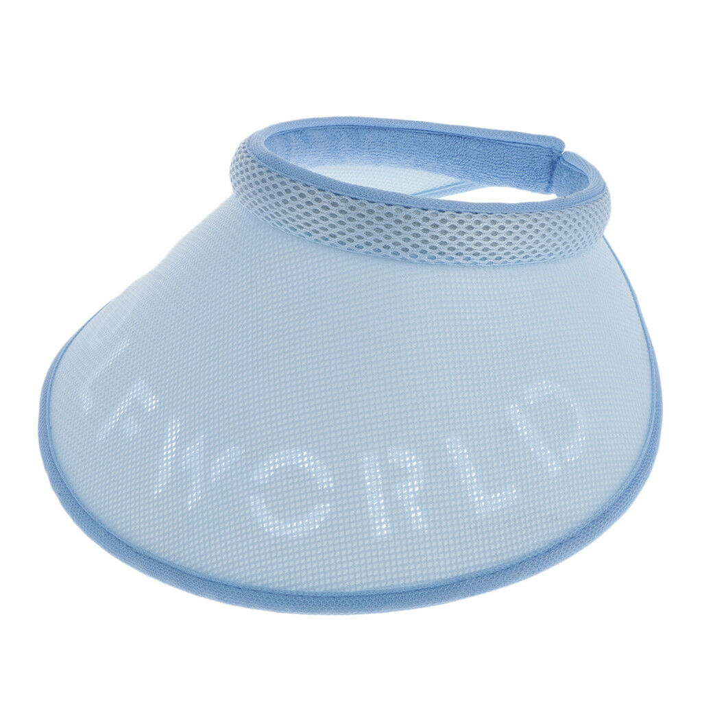 Sun Visor Hats Womens Large Brim Summer UV Protection Beach   Blue