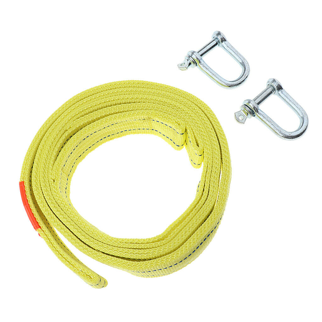 16FT Heavy Duty Tow Strap with Hooks 5Tons Capacity Rope 660G