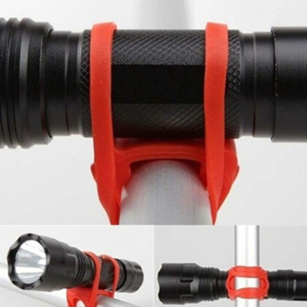 5Pcs silicone strap bike front light holder bicycle handlebar fixing tie.l8