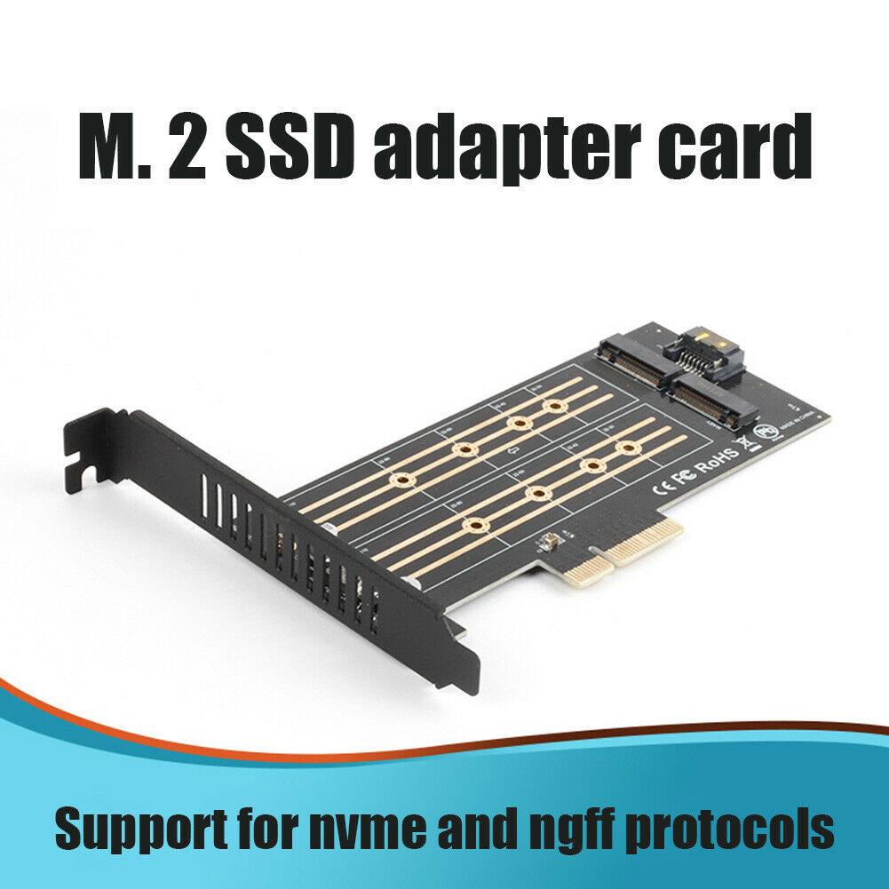 Dual M.2 PCIe Adapter PCI-E Express 3.0 X4 to M.2 M+B Key Host Expansion Card