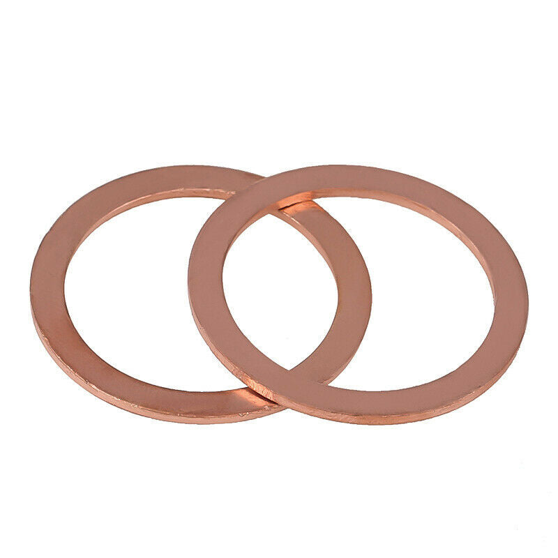10pcs M12 Copper Crush Washer Seal Oil Gasket Banjo Bolt ATV 12mm x 16mm x 1.5mm