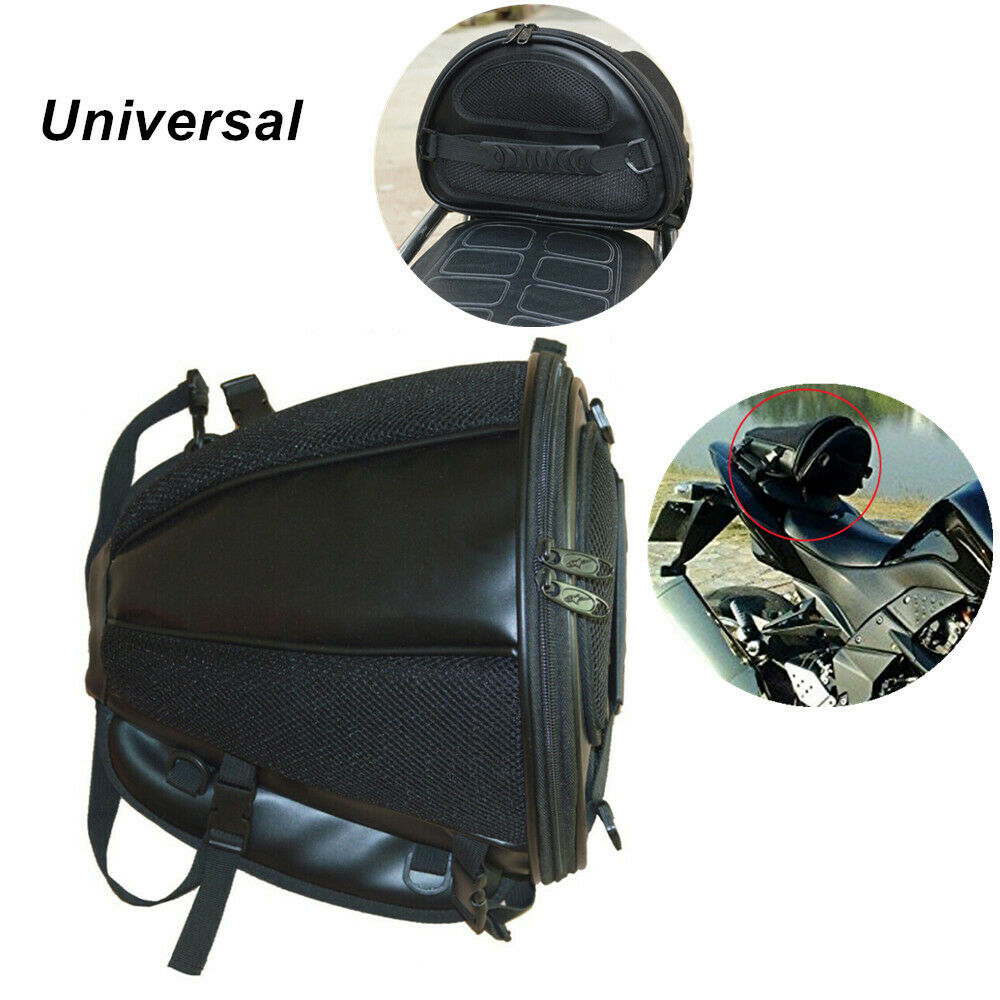Motorcycle Dirt Pit Bike Waterproof Back Seat Rear Carry Luggage Tail Saddle Bag