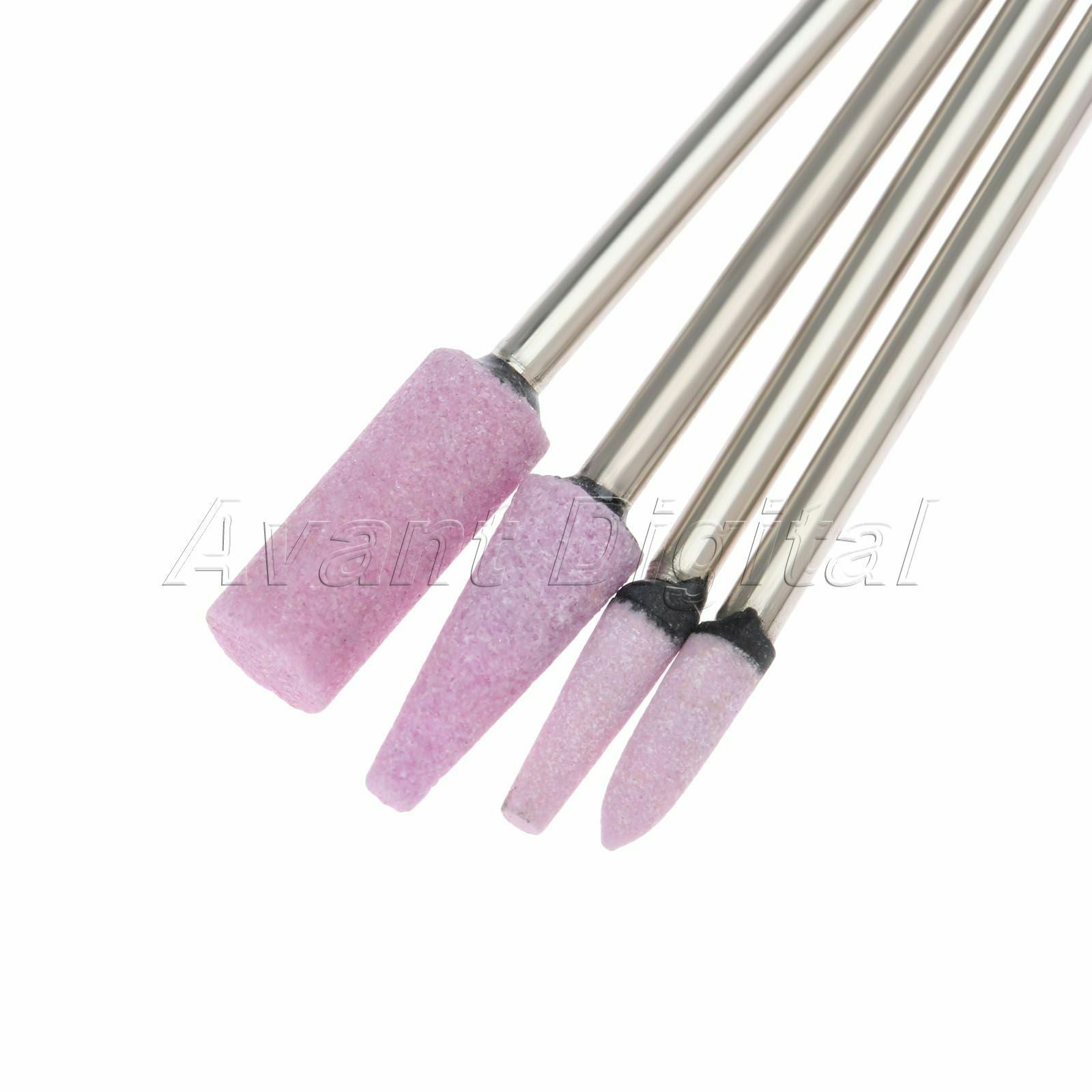 10x Red Corundum Abrasive Grinding Polishing Stone Rotary Tool Kit 2.35mm Shank