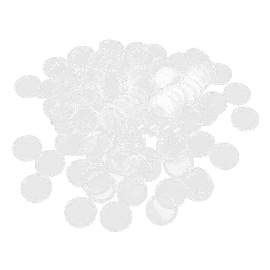 200Pcs Coin Capsules Dustproof Storage Box Container Protection Case Holder