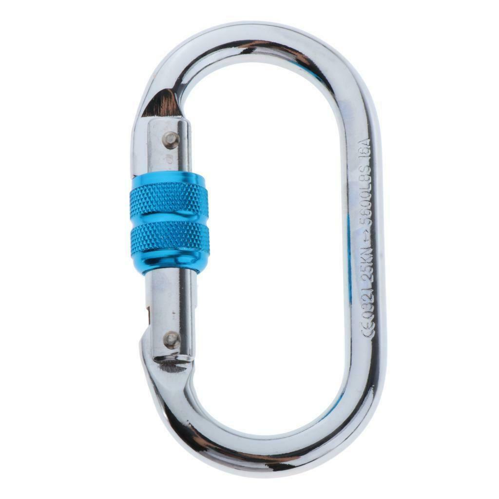 2X 25KN Screw Locking Carabiner Rock Climbing Tree Rigging Kit for Outdoor