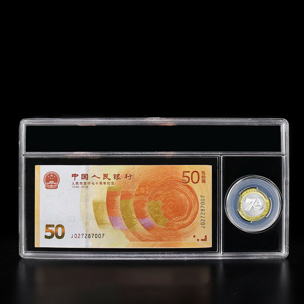 Single Banknotes Grading Coins Storage Holder Paper Money Coin Collection Box