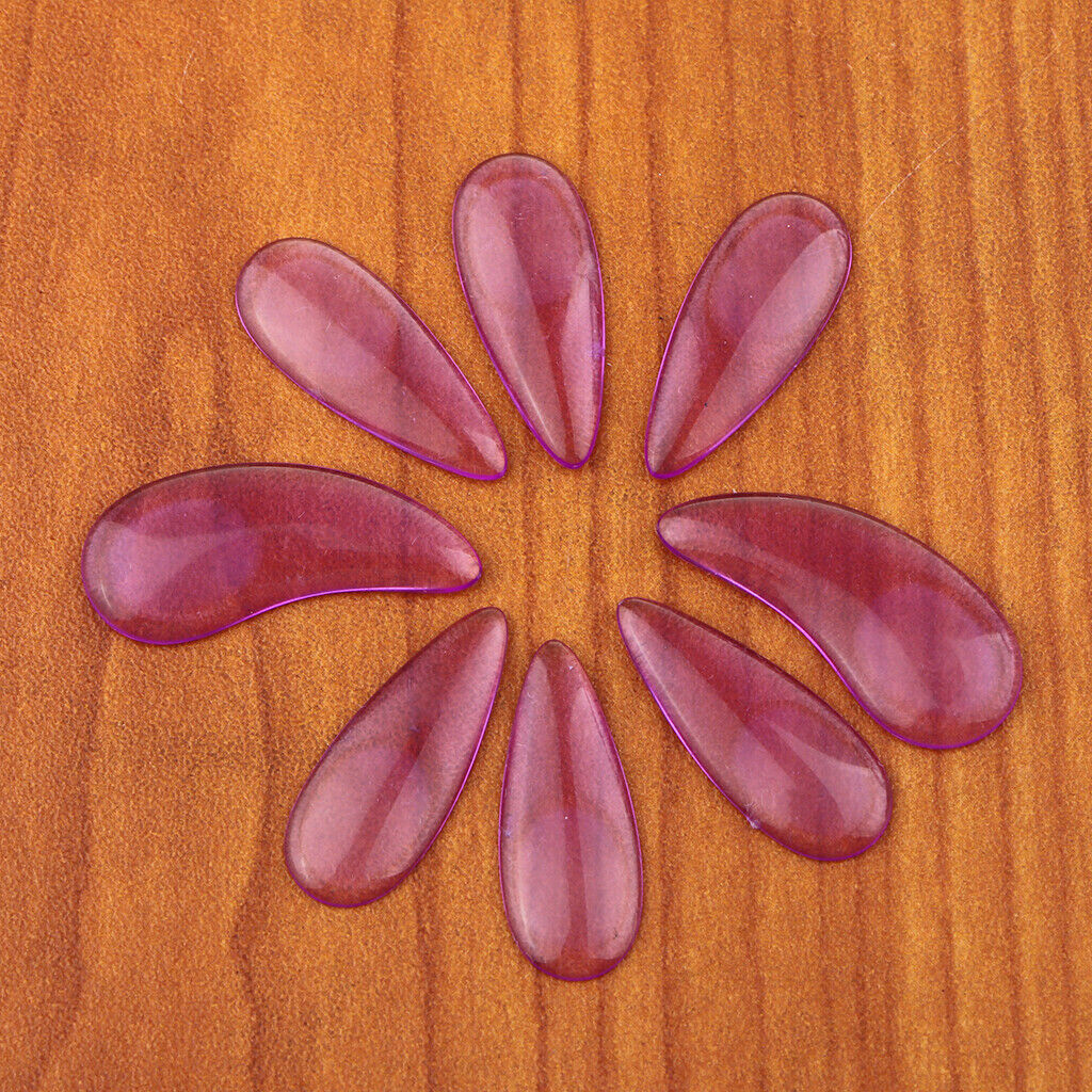8 pcs Groove Guzheng Finger Picks Fingernails for Adults Youth Large Purple
