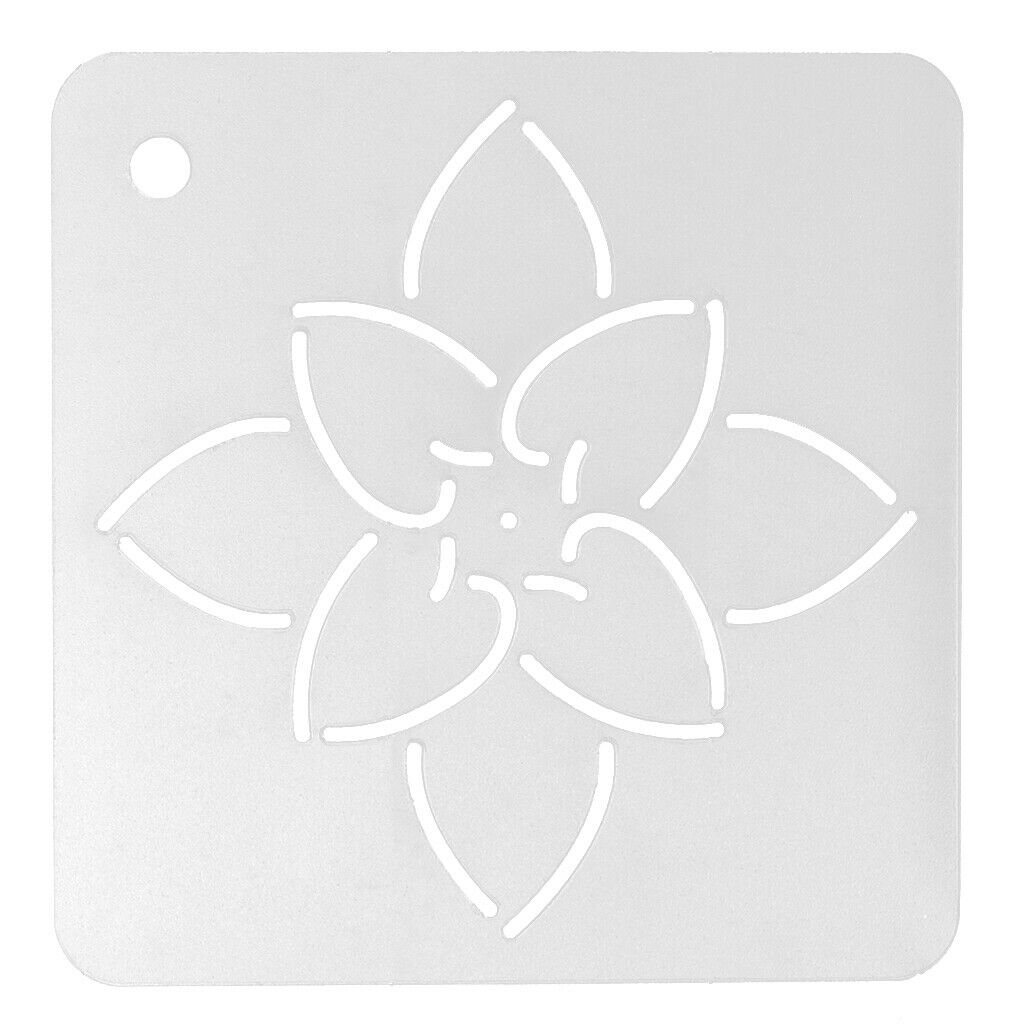 2x Flower Design Embroidery Quilting Templates