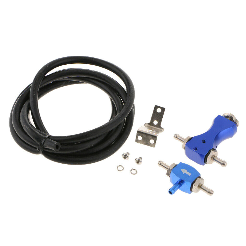 Adjustable Manual Turbo Boost Controller Turbocharger Bilateral Valve Blue