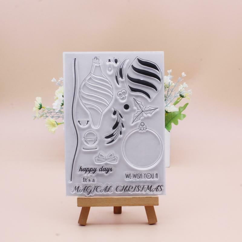 Christmas Hanging Light Silicone Clear Seal Stamp DIY Scrapbooking Emboss Photo