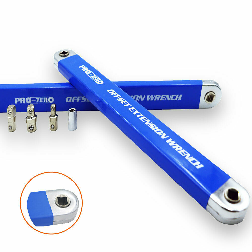 Offset Extension Wrench 3/8 inch Drive Wrench Extender Extension Bar Set @