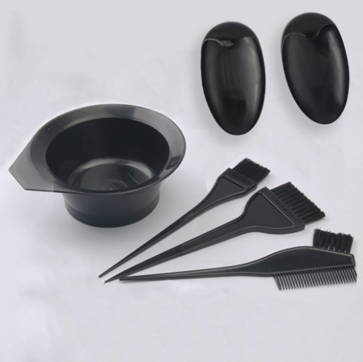 5Pcs/set Plastic Hair Dye Mixing Bowl Brushes Earshield Hair Coloring Tint Tools