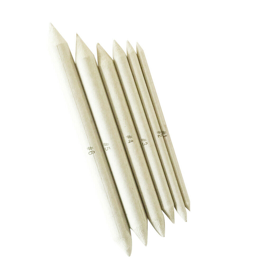 6 Pieces Blending Pencil Stump Art Set Artist Sketch Rub Drawing Painting Tools