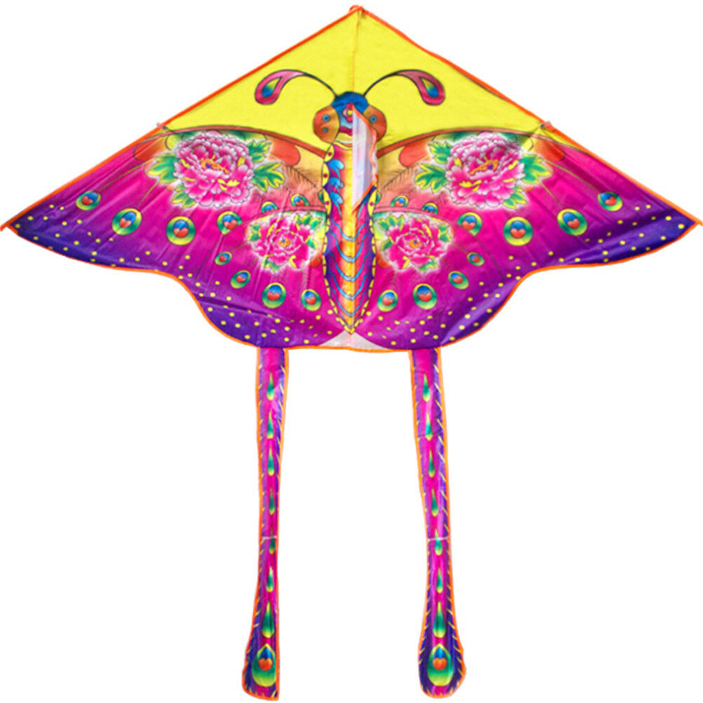 90*55cm Rainbow Butterfly Kite Outdoor Foldable Kids Kite With 50M Control Line