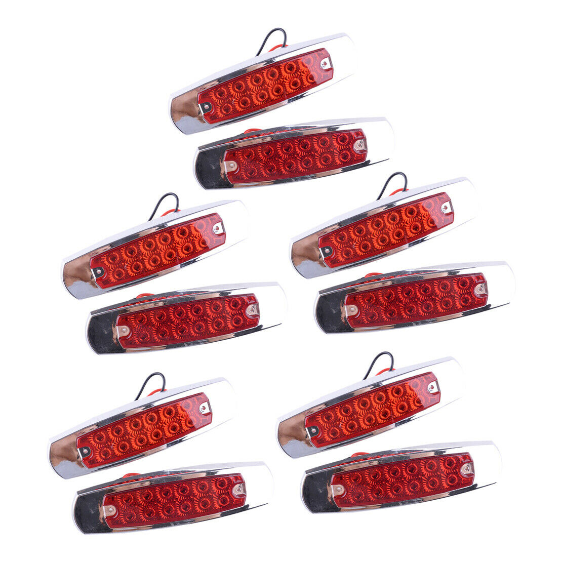 10 x 12-LED Side Marker Lights Truck Trailer RV Clearance Light Waterproof 12V