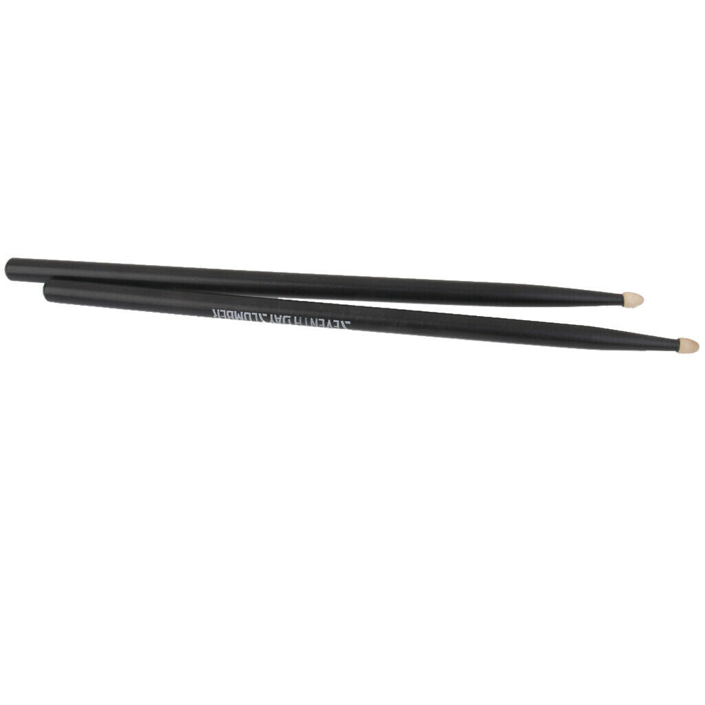 2X A Pair Music Band Maple Wood Black Drumsticks 5A a Must drums tools Portable