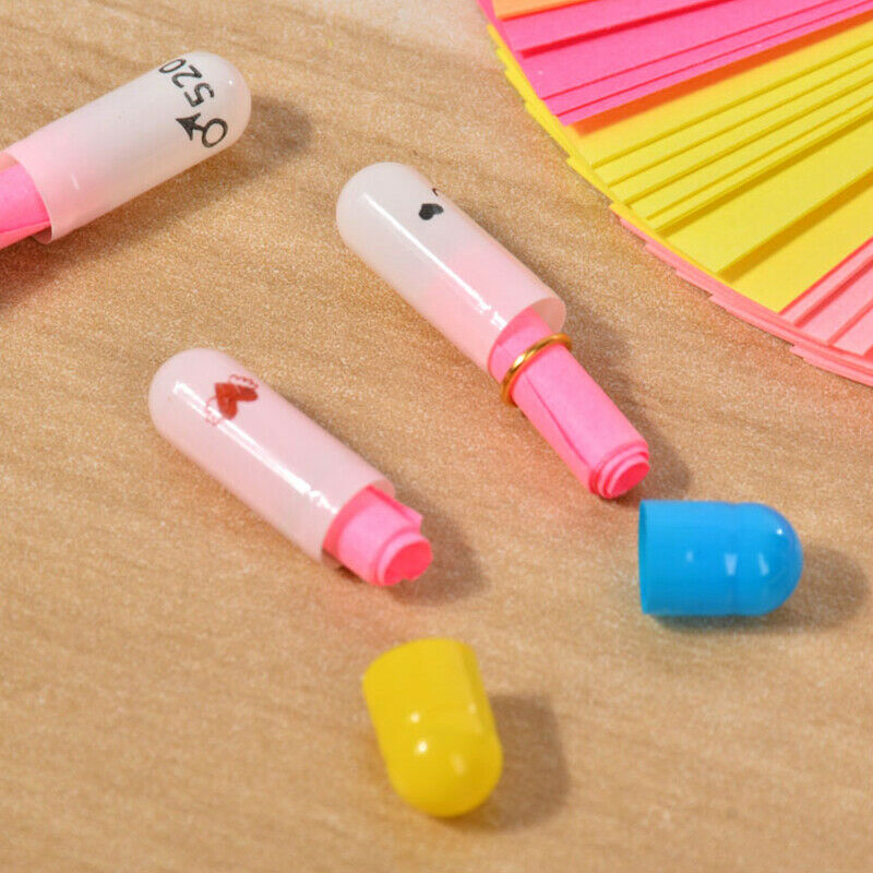 Love Blank Message Capsule Envelope Letter Paper for Children Pill Capsule M JD